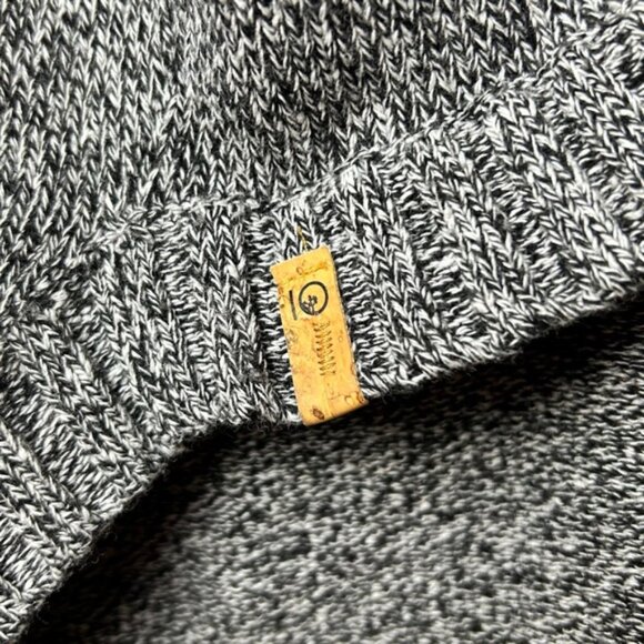 Tentree Black & White Mixed Knit Open Cardigan - Picture 4 of 7